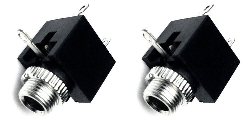 CESS Black 3.5mm Mono TS Socket, Soldering Type, Panel Chassis Mount, 2 Pack - Image 3